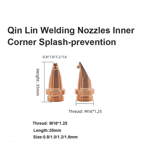 Bicos de soldagem Qin Lin para prevenção de respingos no canto interno