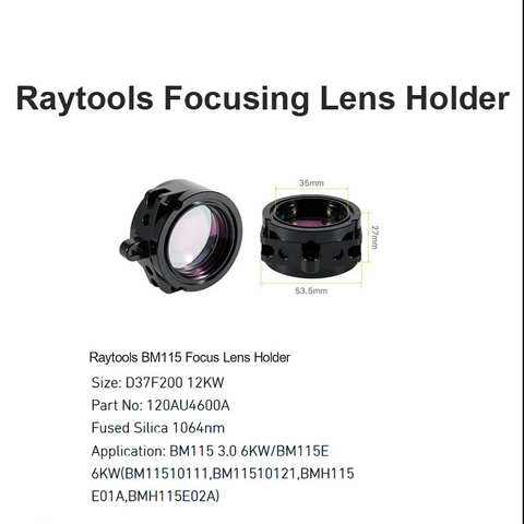 Suporte de lente de foco Raytools BM115 D37 F200 12kw
