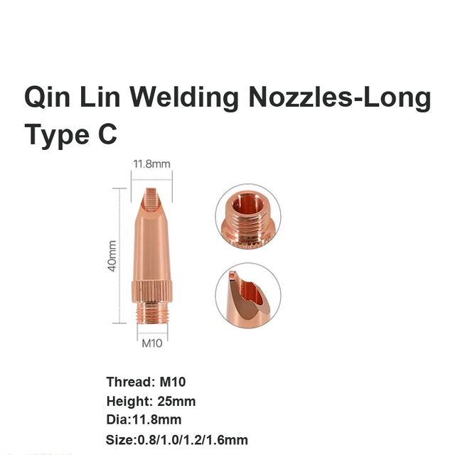 Bicos de soldagem Qin Lin - longos tipo C
