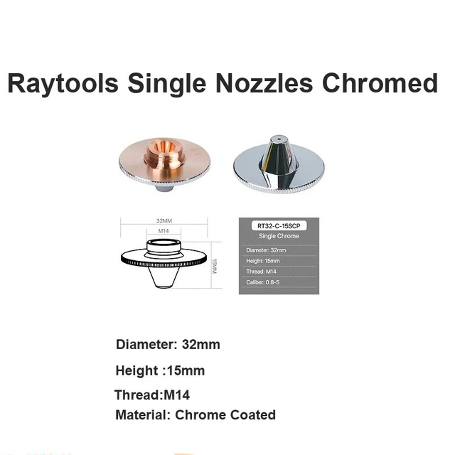 Bicos únicos Raytools cromados RT32-C-15SCP