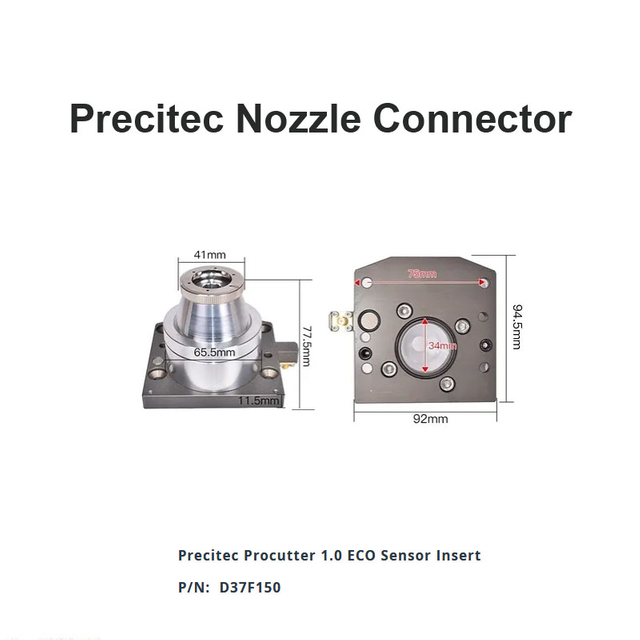 Conector de bico Precitec Procutter 1.0 D37 F150 