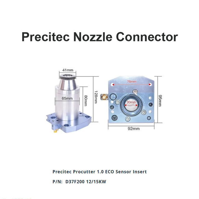 Conector de bico Precitec D37 F200 12/15kw