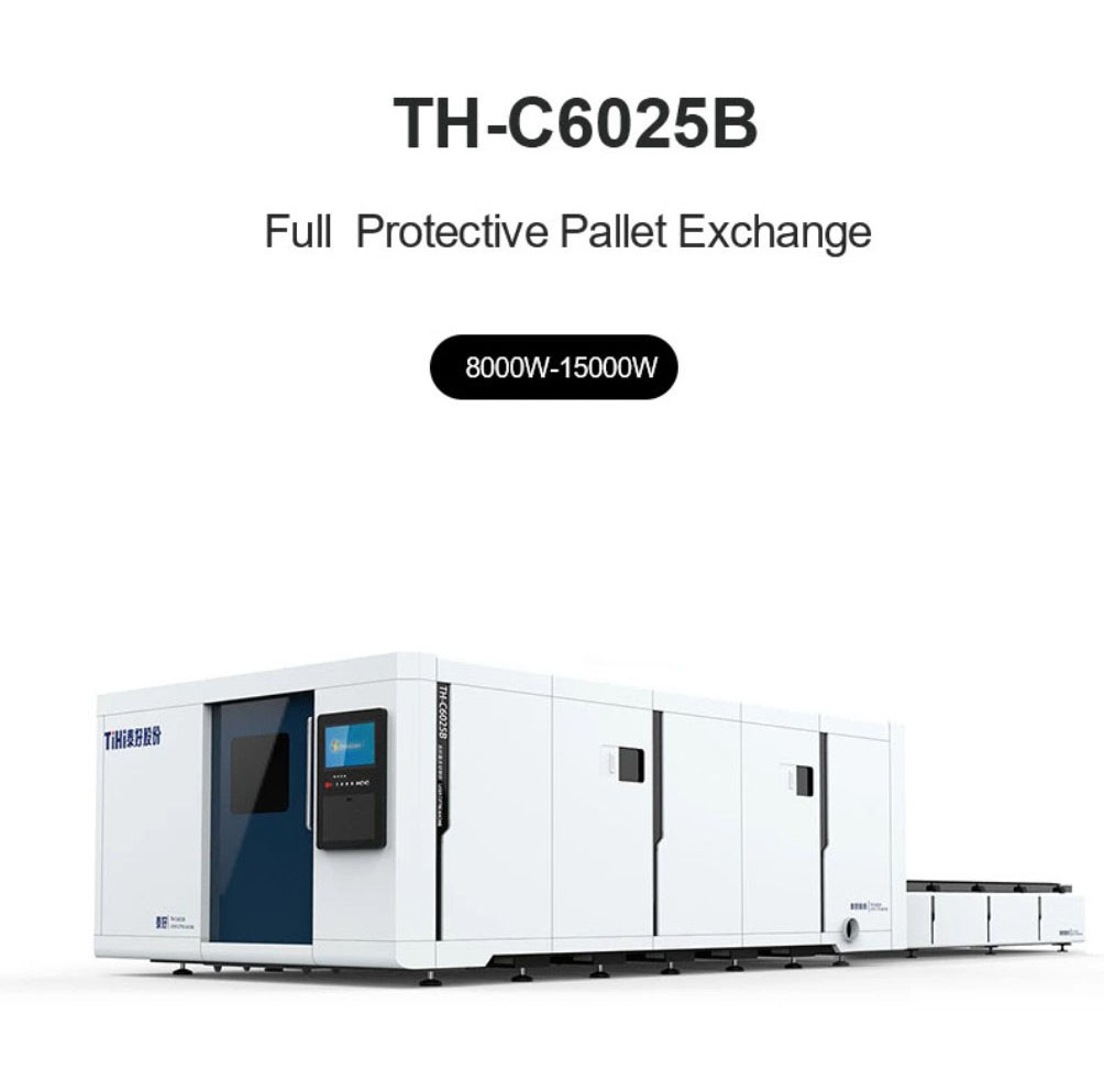 Máquina de corte a laser de mesa de troca paralela de média potência fechada. TH-C3015B/TH-C4015B/TH-C4020B/TH-C6025B