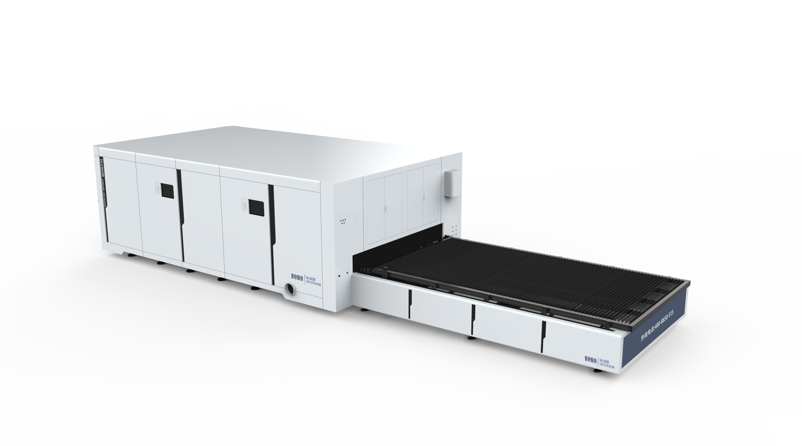 Cortador a laser de fibra com plataforma de troca fechada 