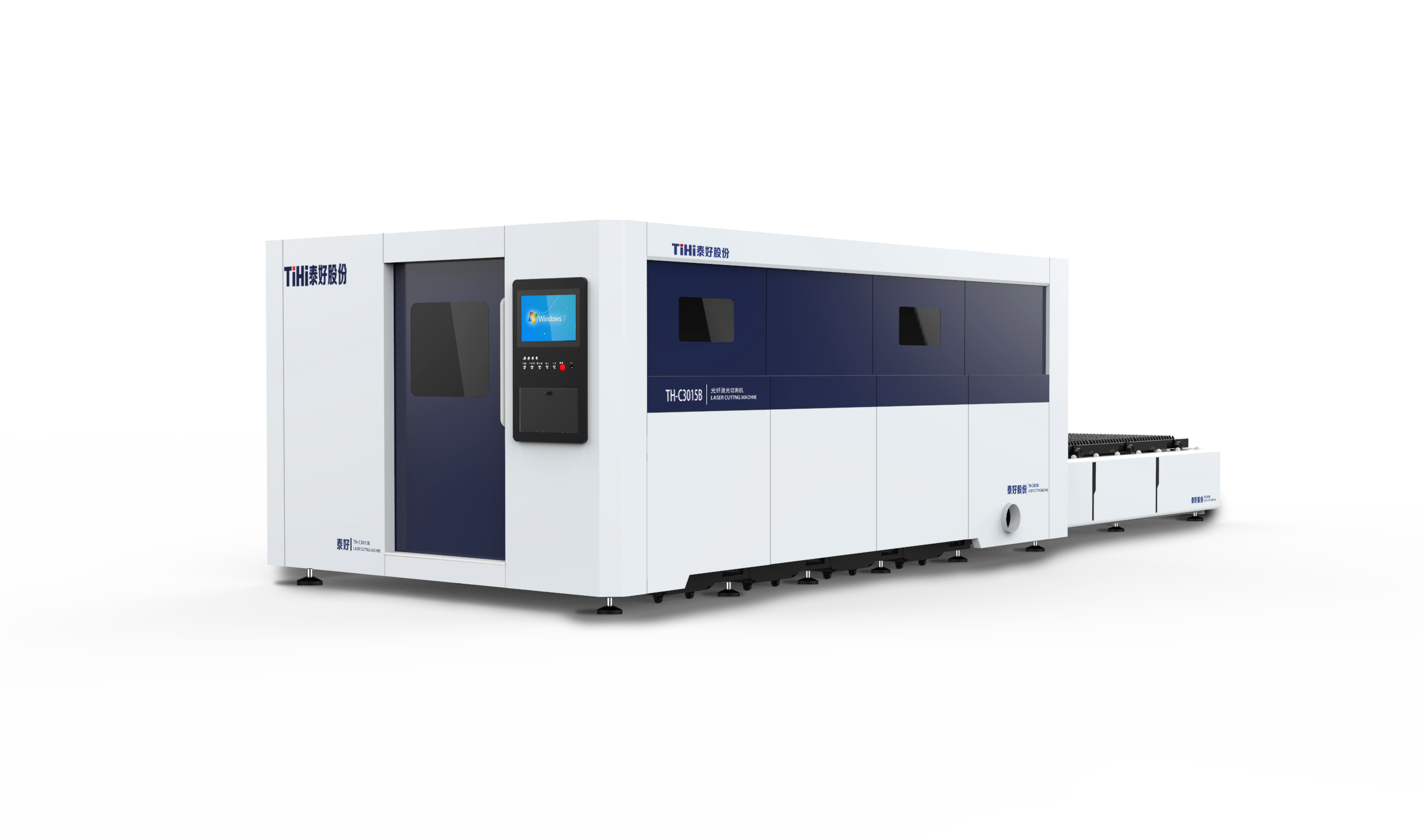 Máquina de corte a laser de fibra de troca dupla de média potência