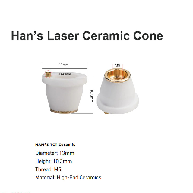 Cone Cerâmico Laser Han's D13mm H10.3mm