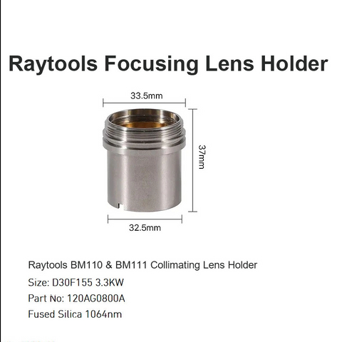 Suporte de lente de colimação Raytools BM110 e BM111 D30 F155 3.3KW