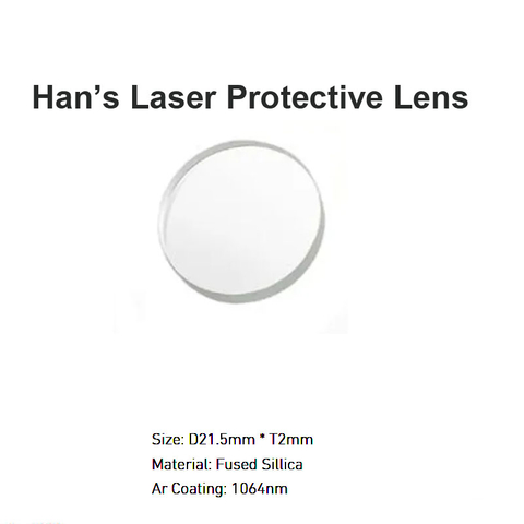 Lente protetora a laser Han's D21.5 *T2 mm