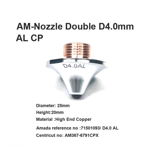 Bico AM Duplo D4.0 MM AL CP