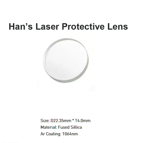 Lente de proteção a laser de Han D22.35 *T4.0mm