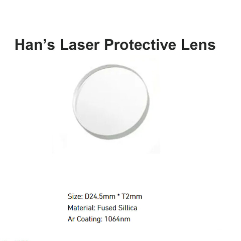 Lente protetora a laser Han's 24,5 *T2 mm