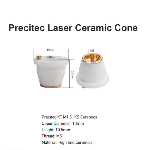 Cone Cerâmico Laser Precitec D13mm H10.5mm