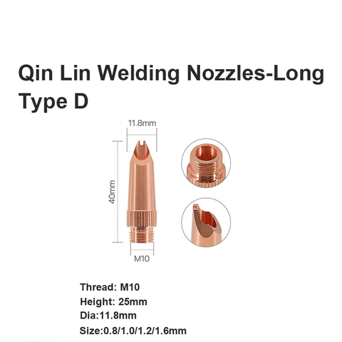 Bicos de soldagem Qin Lin - longos tipo D