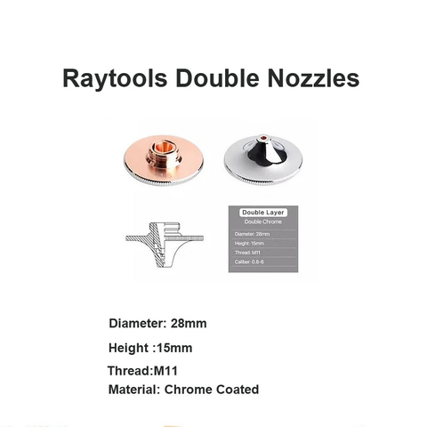 Raytools Double Nozzles dupla camada dupla cromada