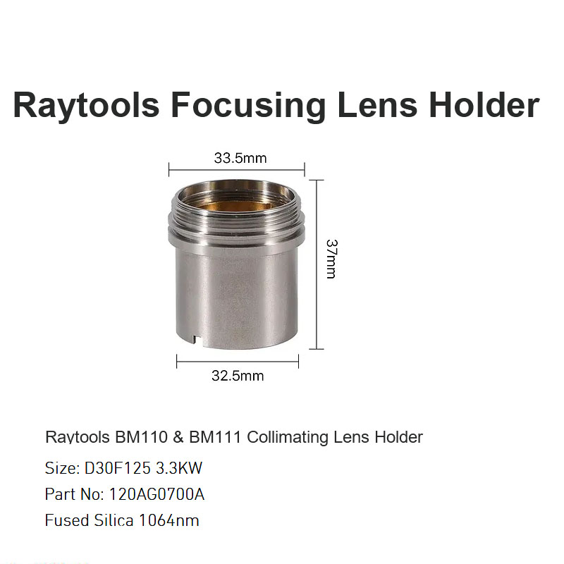 Suporte de lente de colimação Raytools BM110 e BM111 D30 F125 3.3KW