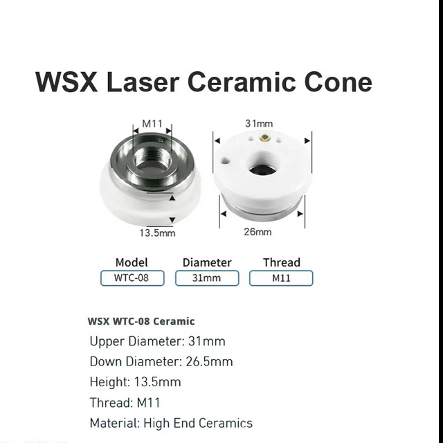 Cone Cerâmico Laser WSX D31mm