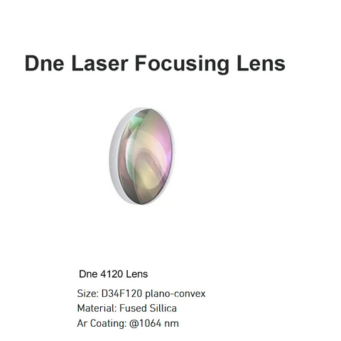 Lente de foco a laser Dne D34 F120 Plano-convexa 