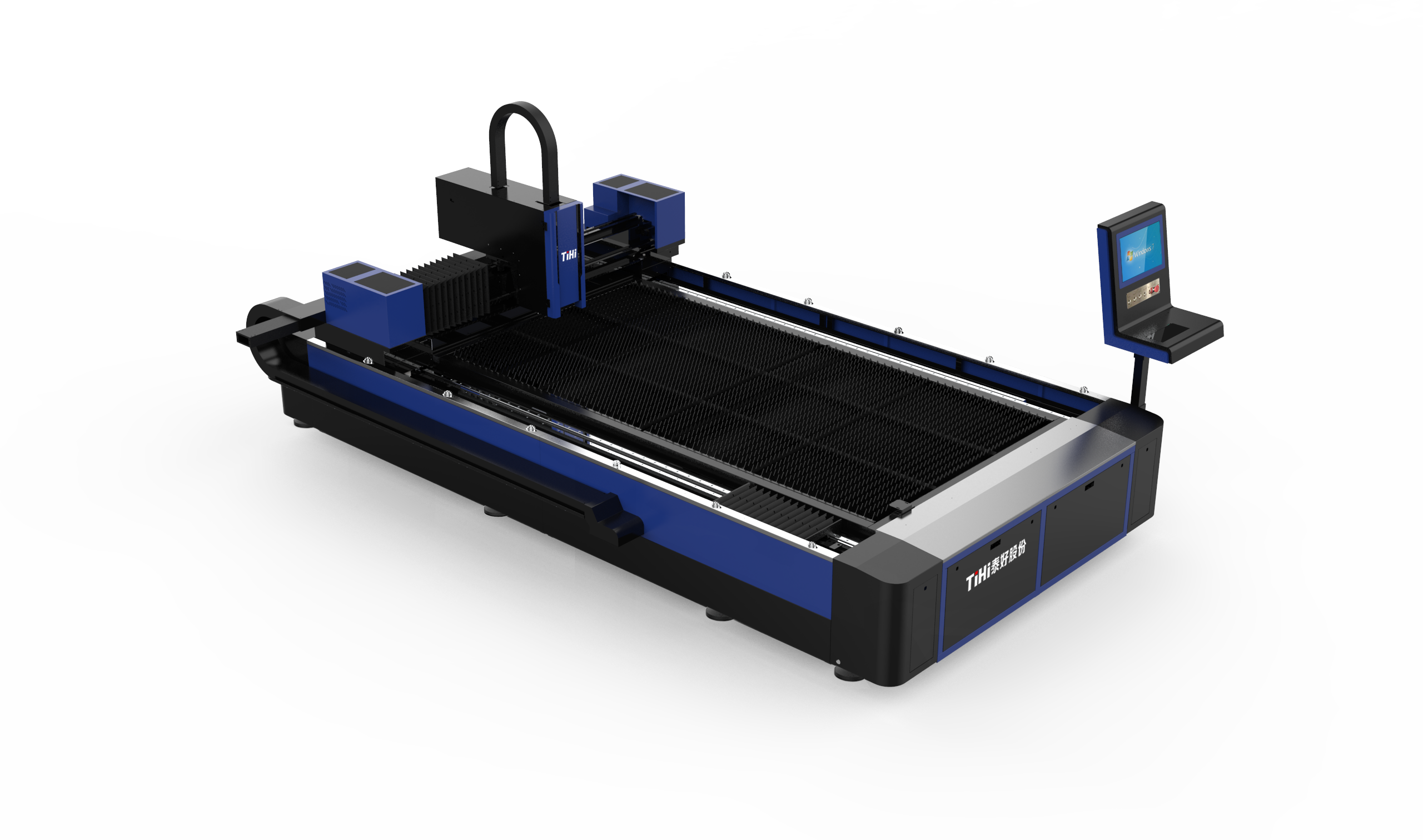 Máquina de corte a laser de fibra de grande formato tipo aberto