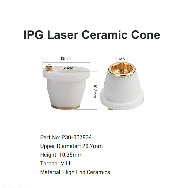 Cone Cerâmico Laser IPG D28,7 mm H10,35mm