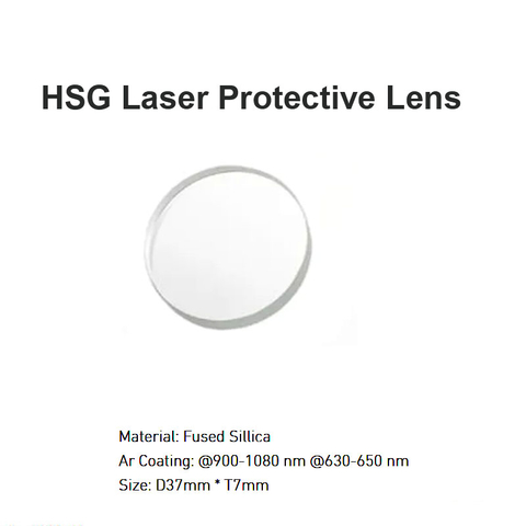 Lente protetora a laser HSG D37*T7mm 