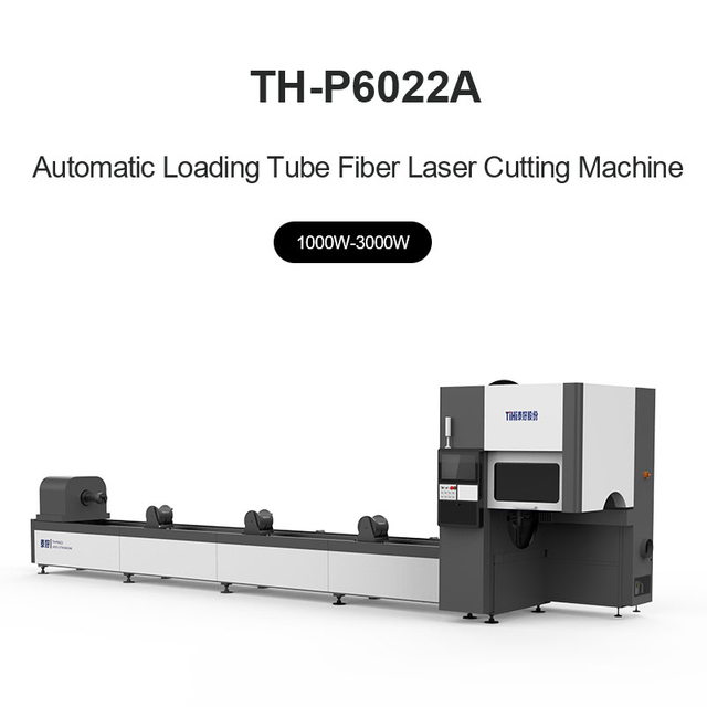 Máquina de corte a laser de fibra de metal com tubo de carregamento automático