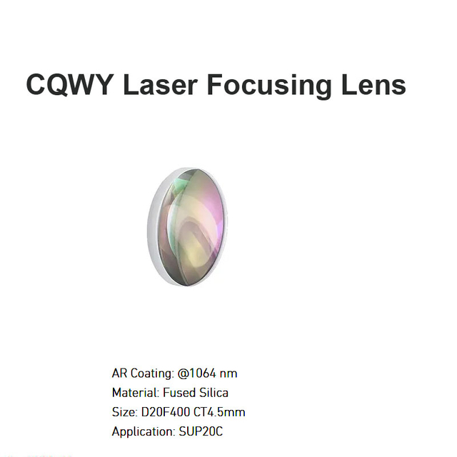 Lente de foco a laser CQWY D20 F400 CT4.5mm