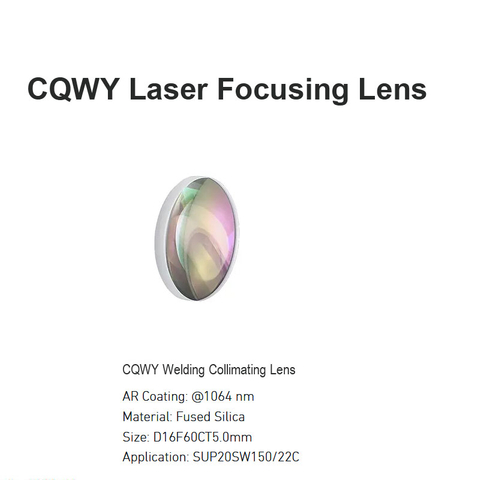 Lente de foco a laser CQWY D16 F60