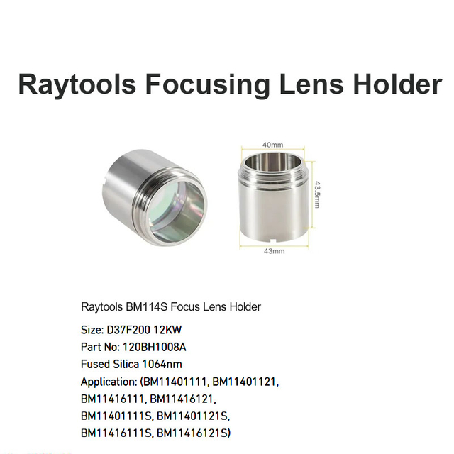 Suporte de lente de foco Raytools BM114S D37 F200 12KW