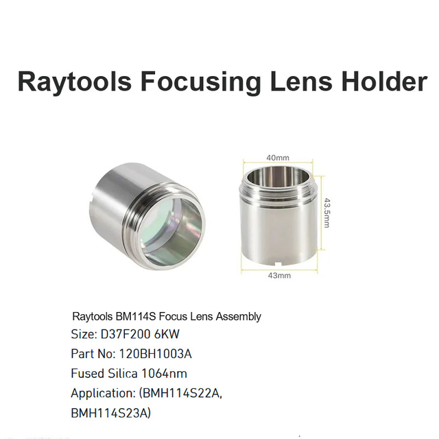 Conjunto de lente de foco Raytools BM114S D37 F200 6KW