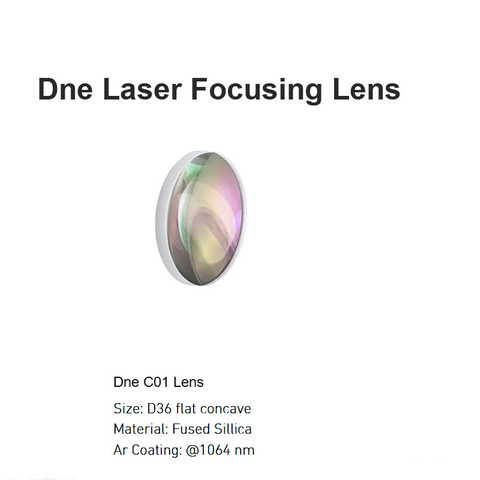 Lente de foco a laser Dne D36 plana côncava 