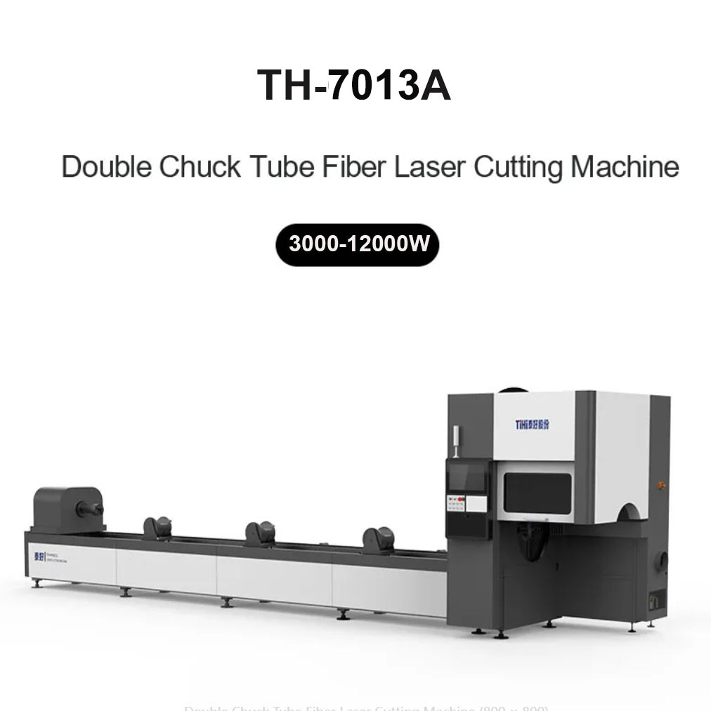 Máquina de corte a laser de fibra de tubo duplo mandril TH-P6013A/TH-P6016A/TH-P6022A/TH-P6035A/TH-P7013A/TH-P9035A/TH-P9060A