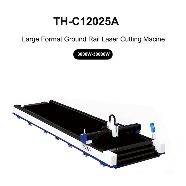 Máquina de corte a laser com trilho terrestre tipo aberto de grande formato TH-C12025A