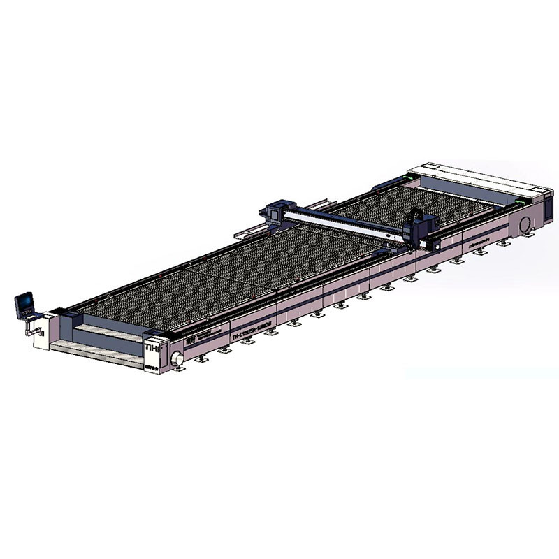 Máquina de corte a laser com trilho terrestre tipo aberto de grande formato TH-C12025A